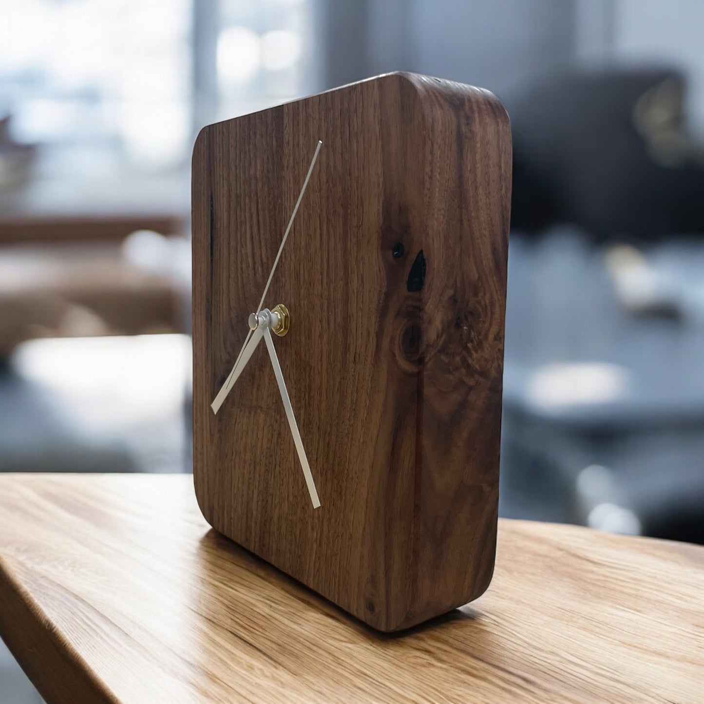 Modern Edge Wood clock